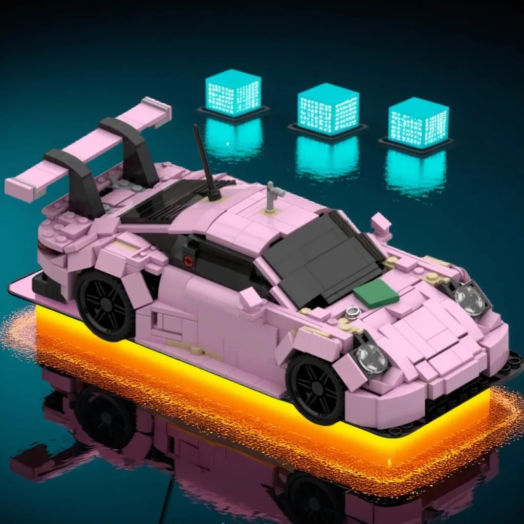 

804 Pcs 2018 Porschees 911 RSR LMGTE Pro Race Car Custom MOC Creation Building BlocksToys Gift