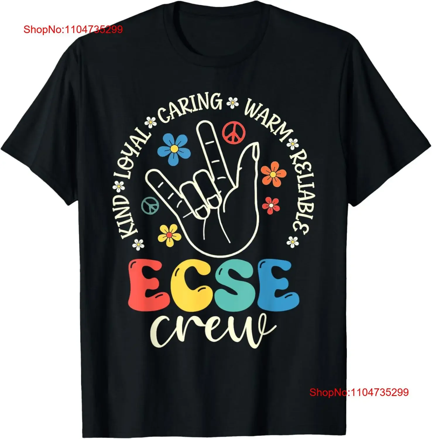 ECSE Teacher T Shirt Early Childhood Special Education Crew  vintage Washed Soft Versatile graphic designer clothes Casual