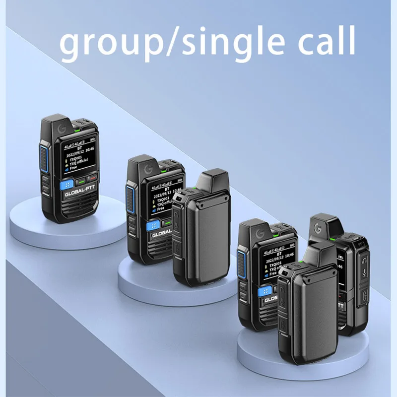 Global-PTT G0 Walkie Talkie Mini POC Radio Komutator EU/US Interkom Jaringan Publik Dua Arah Profesional Komersial Jarak Jauh