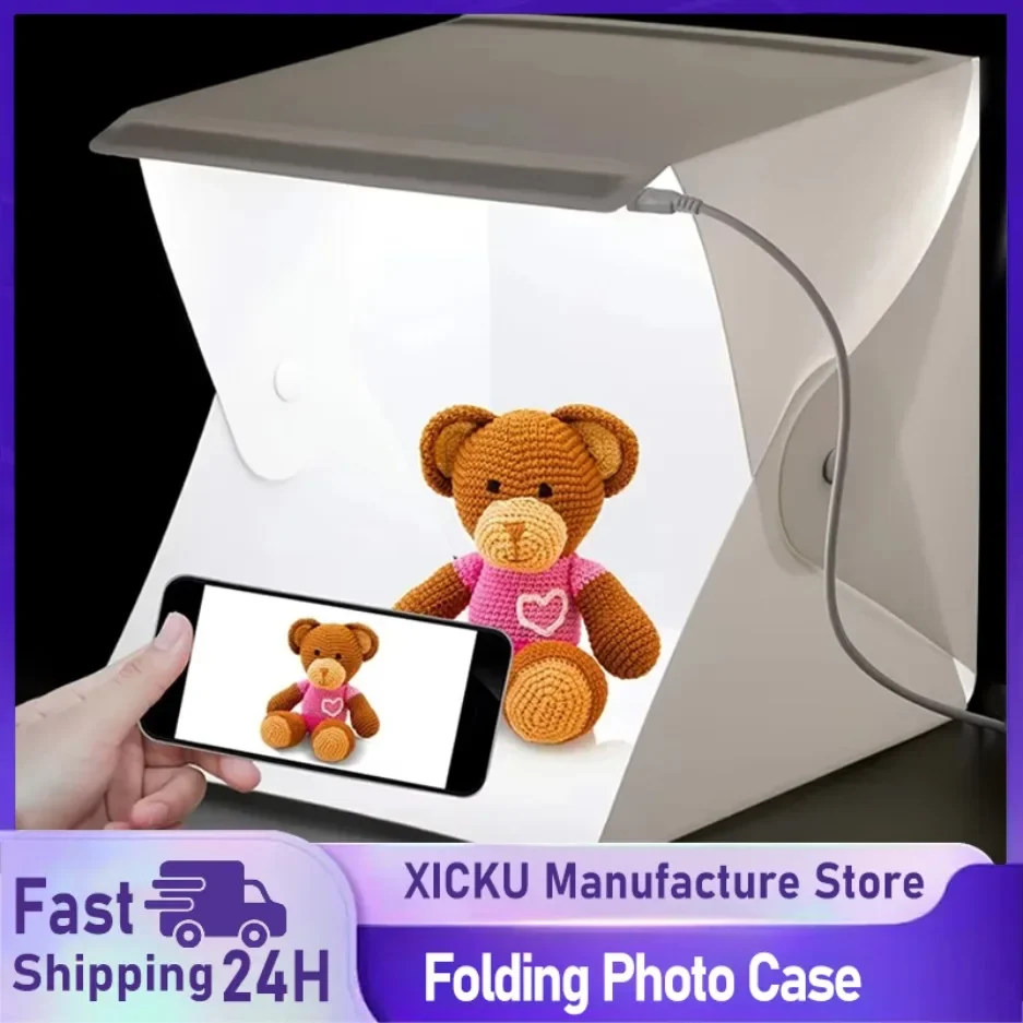 novo-mini-cabine-de-foto-dobravel-softbox-pequenas-luzes-led-portatil-dobravel-caixa-de-luz-foto-aderecos-tira-luz-dupla-6-cores-pano-de-fundo