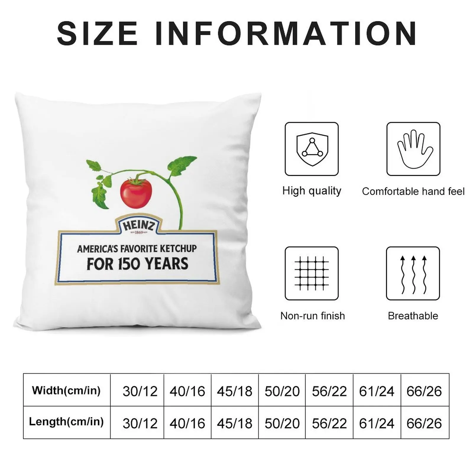 Heinz Ketchup Throw Pillow Decorative pillowcase ornamental pillows for living room Sofas Covers pillow