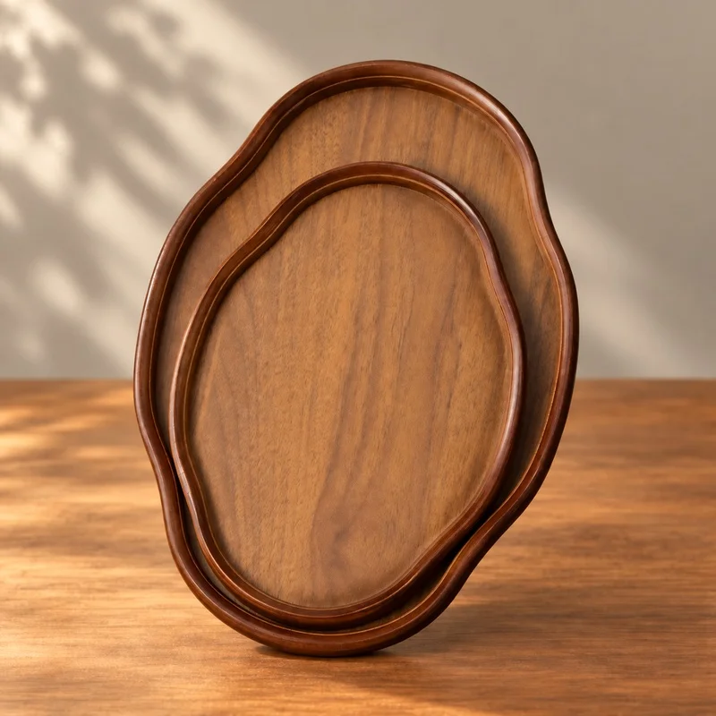 Curved Curved Wooden Serving Platter, Decorative Fruit Tray for Kitchen, Dining and Tabletop Display - Aliexpress Deal