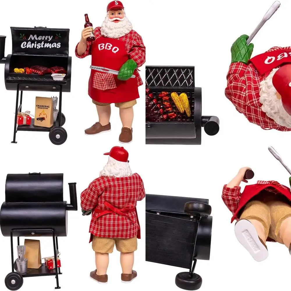 

10,75-дюймовая фигурка Санта-Клауса для барбекю на гриле Санта-Клауса