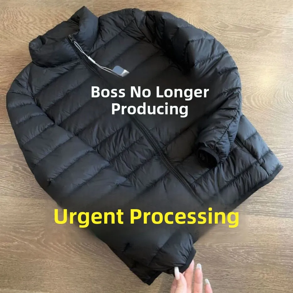 Ultra-Light Men's down Cotton Jacket Stand Collar Warmth Super Value Silk Cotton Filling Slim Fit Short Style Autumn Wear