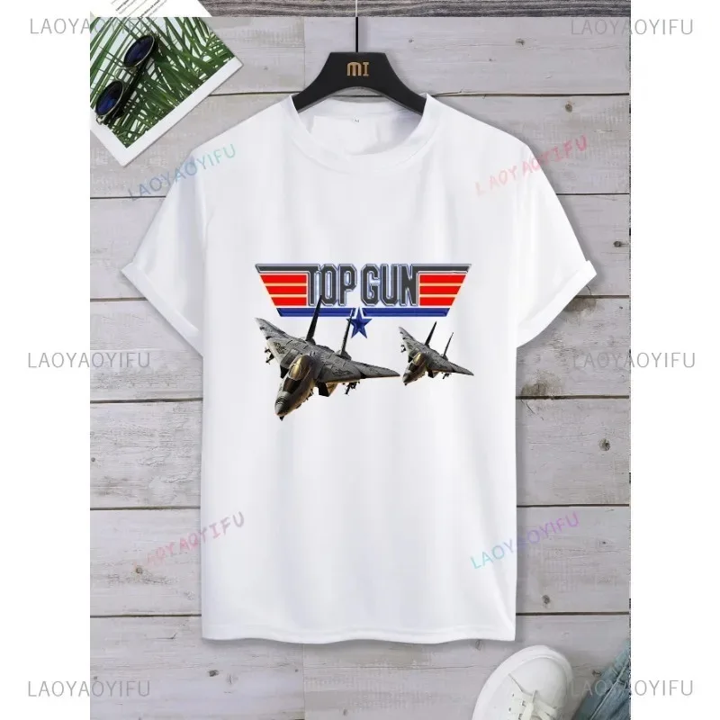 Clássico combata air-printed t-shirt para homens, top de manga curta, redondo-colar, verão-estilo, estilo harajuku, na moda