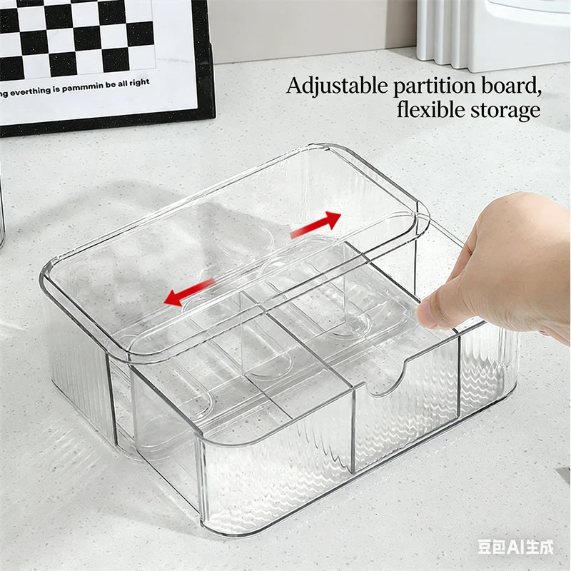 Drawer Type Cosmetics Storage Box Stackable Makeup Brushes Comestic Tools Organizer Desk & Drawer Organizer for Makeup Tools