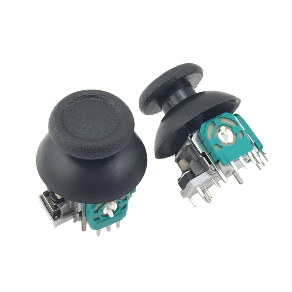 2 Pcs For PS4 PRO Slim Controller 3D Rocker Joystick Axis Analog Sensor with Cap Repair Parts Accessories Switch Pro Gamepad
