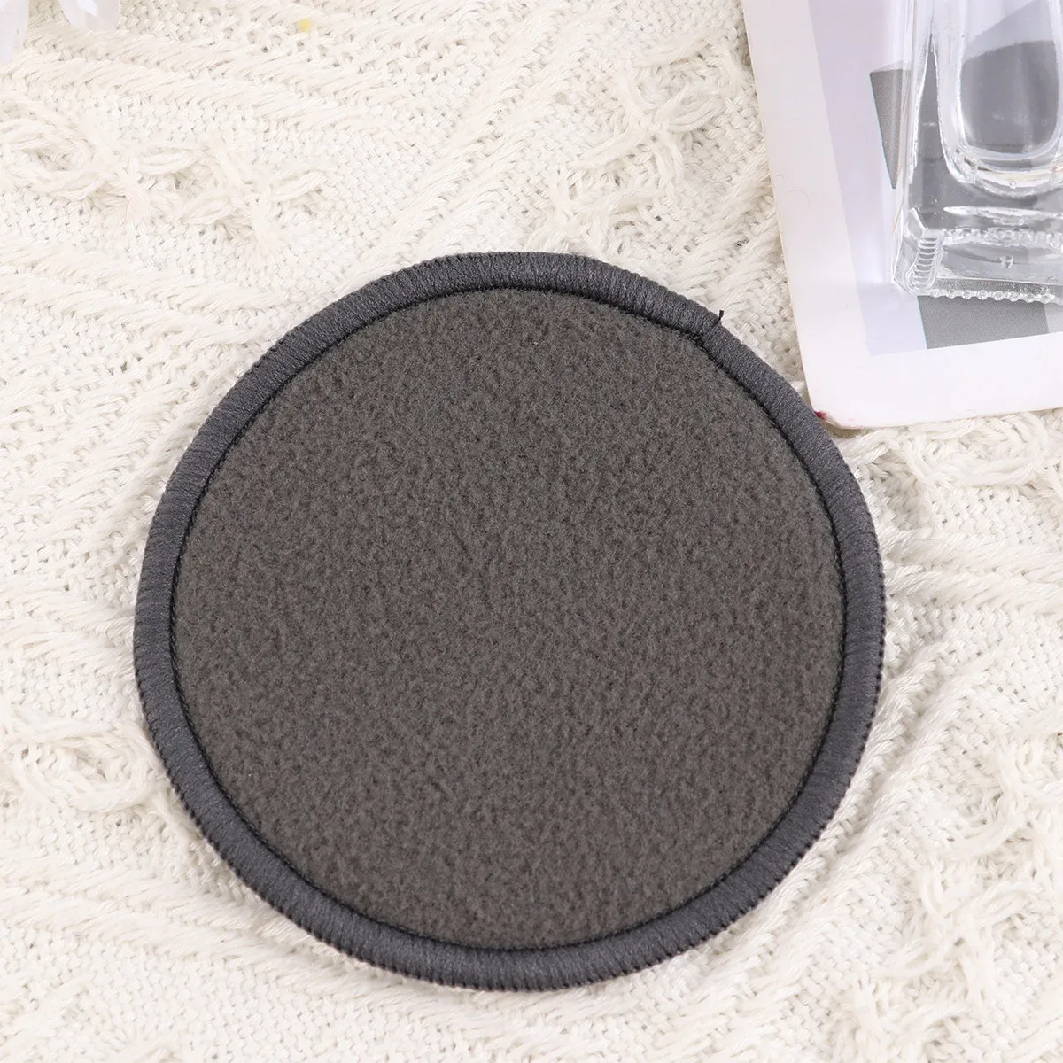 10Pcs Bamboo Charcoal Makeup Removal Pads Durable Soft Powder Facial Cleaning Pads Reusable Washable Accessories