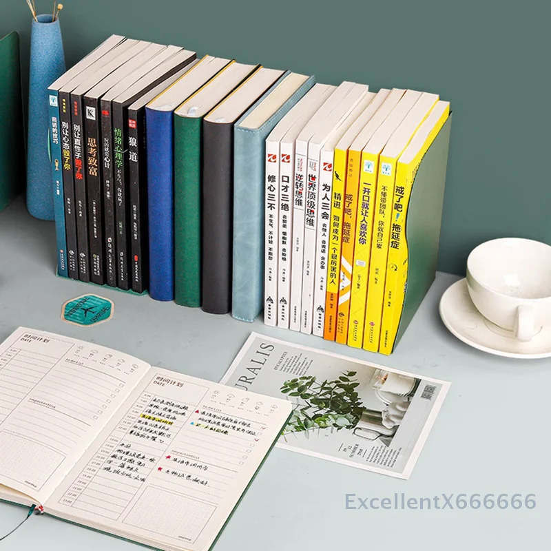 Artistic Iron Desktop Bookend Adjustable Non-Slip Stand for School Office Supply