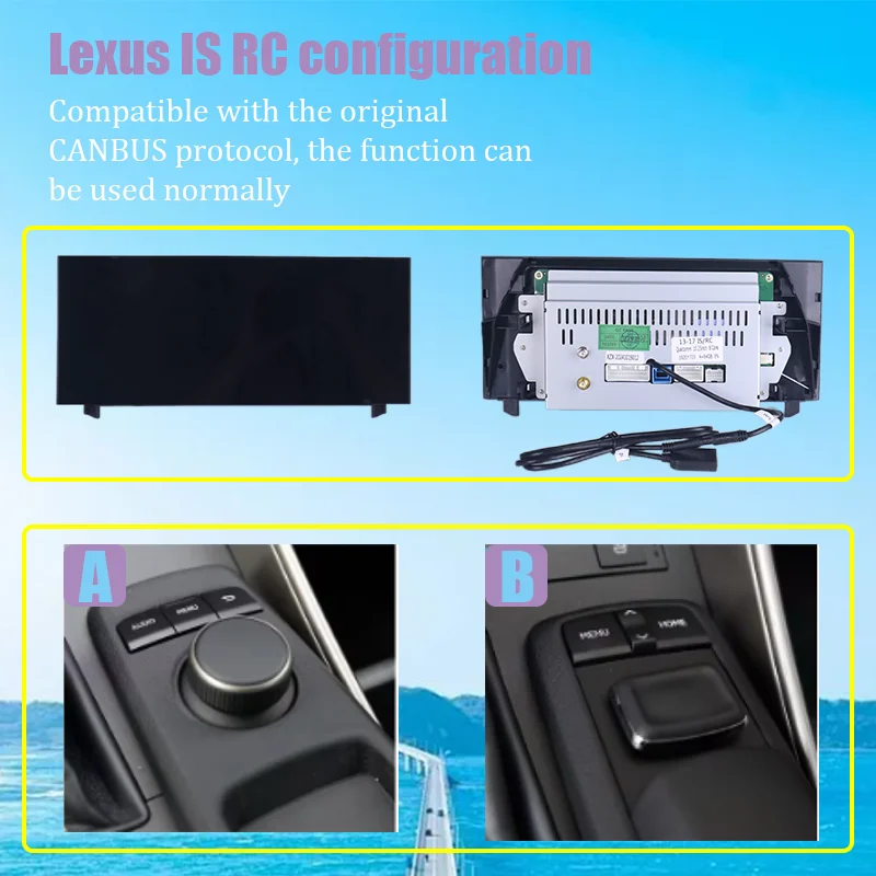 10.25inch For Lexus IS RC 250 200 300 350 200t 300h Android13 wireless Carplay Auto MultimediaPlayer GPS Navigation LHD RHD