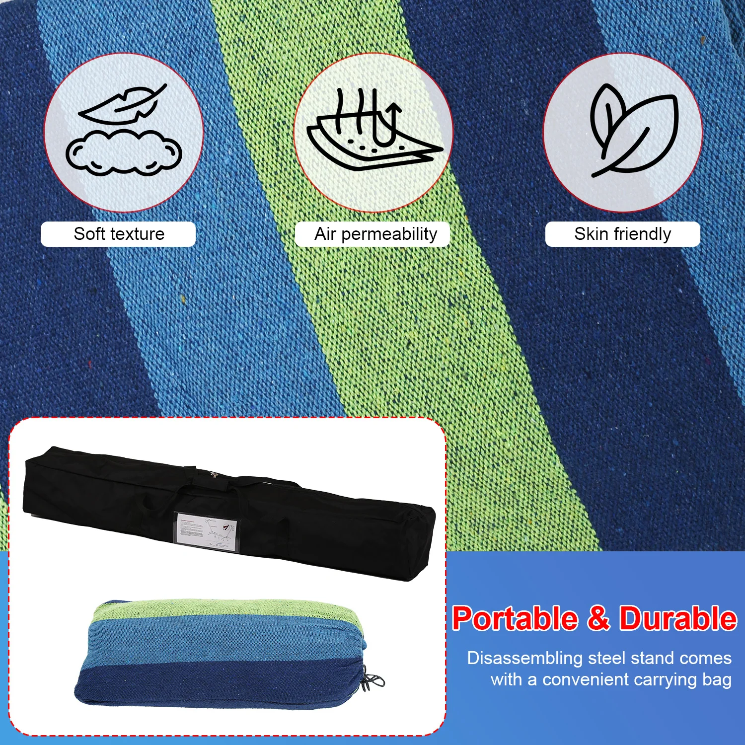 حامل أرجوحة معلق للكرسي، حامل أرجوحة حسية من الفولاذ شديد التحمل، حامل محمول قابل للتعديل مع حقيبة حمل (بدون أرجوحة) #5