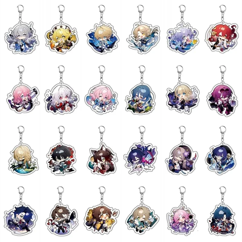 Game Honkai: Star Rail Dan Heng March 7th Luocha Blade Kafka Asta Cosplay Costume Interlayer Acrylic Keychain Keyring Key Gift