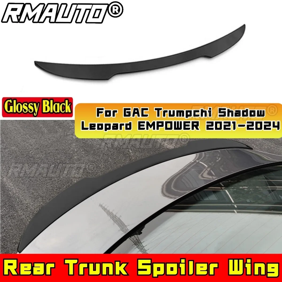 For GAC Trumpchi Rear Trunk Spoiler Wing Rear Roof Spoiler Shadow Leopard  EMPOW 2021-2024 Body Kit Car Accessories