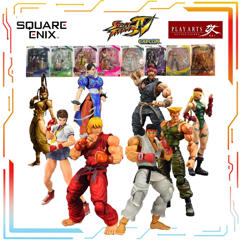 

SQUARE ENIX, оригинальная игрушка PLAY ARTS, модифицированная готовая подвижная кукла Street Fighter 4, экшн-фигурка в стиле аниме, модель игрушки, подарки для мальчиков