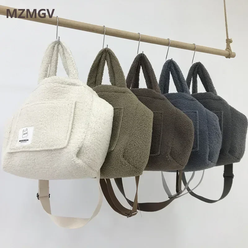 

Женская зимняя плюшевая сумка Bolsos, повседневная универсальная сумка-мессенджер, оригинальные кошельки и сумки