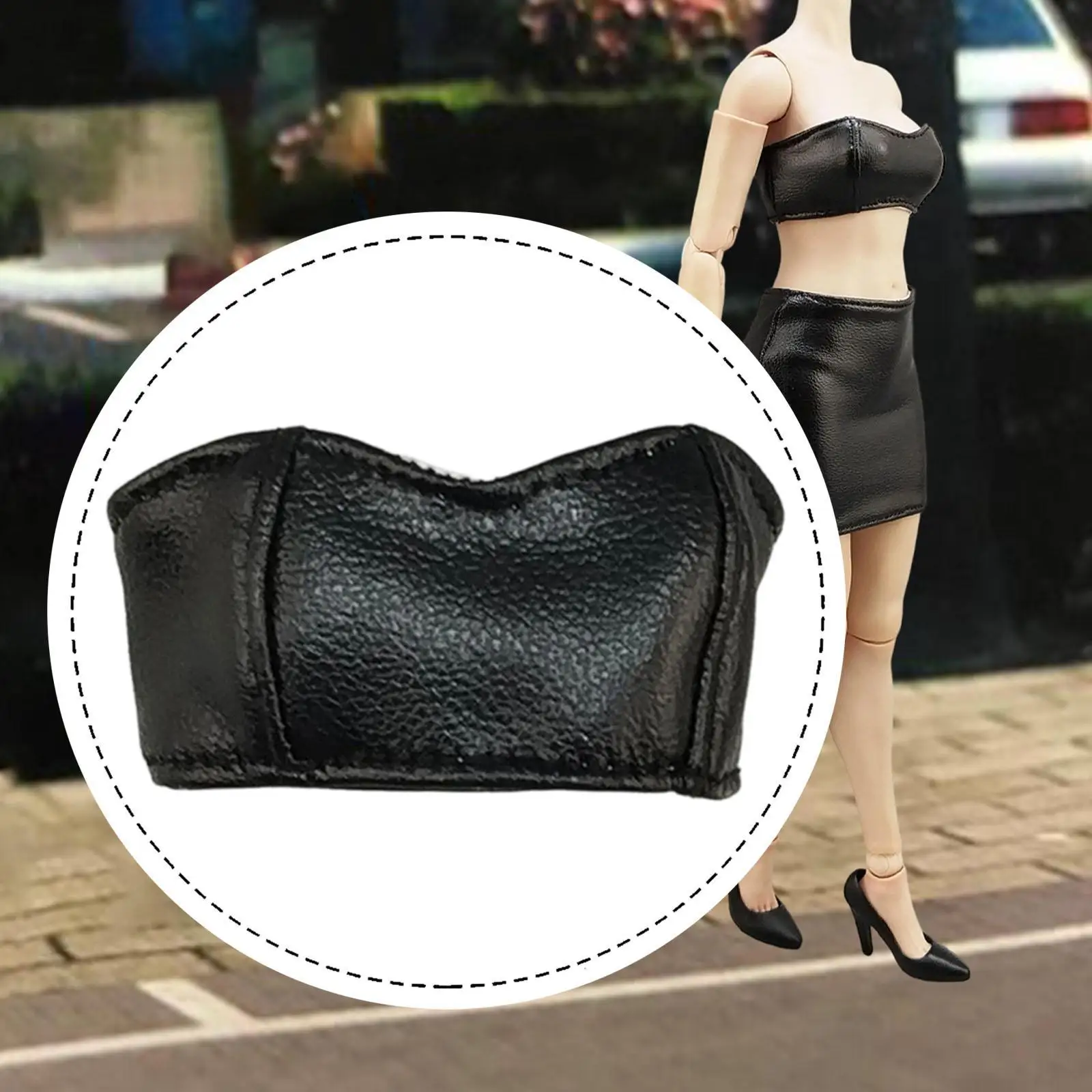 Haut tubulaire pour femme à l'échelle 1:6, soutiens-gorge sans bretelles pour mini poupée, haut court de base pour vêtements, bandeau pour figurine d'action de 12 pouces