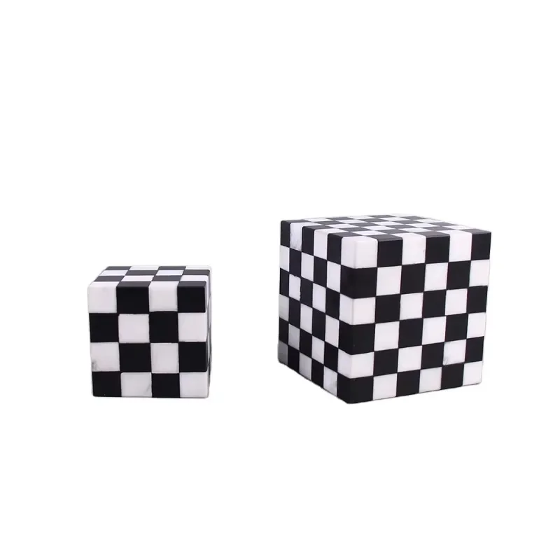 

Classic and contemporary home office accessories desktop marble decorative objects abstract art