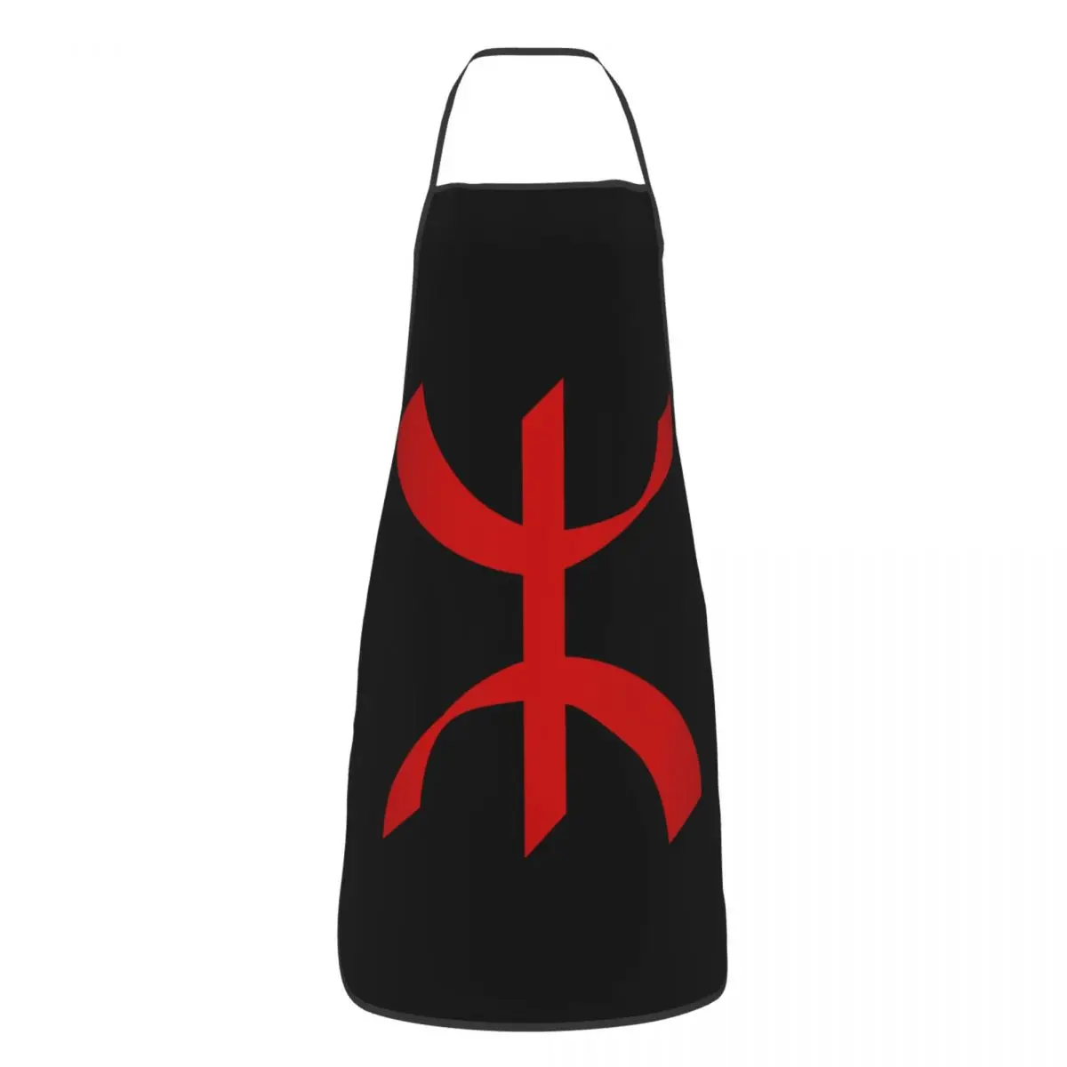 Custom Red Amazigh Tifinagh Symbol Apron Berber Flag Adult Unisex Kitchen Chef Bib Tablier Cuisine Cooking Baking Gardening