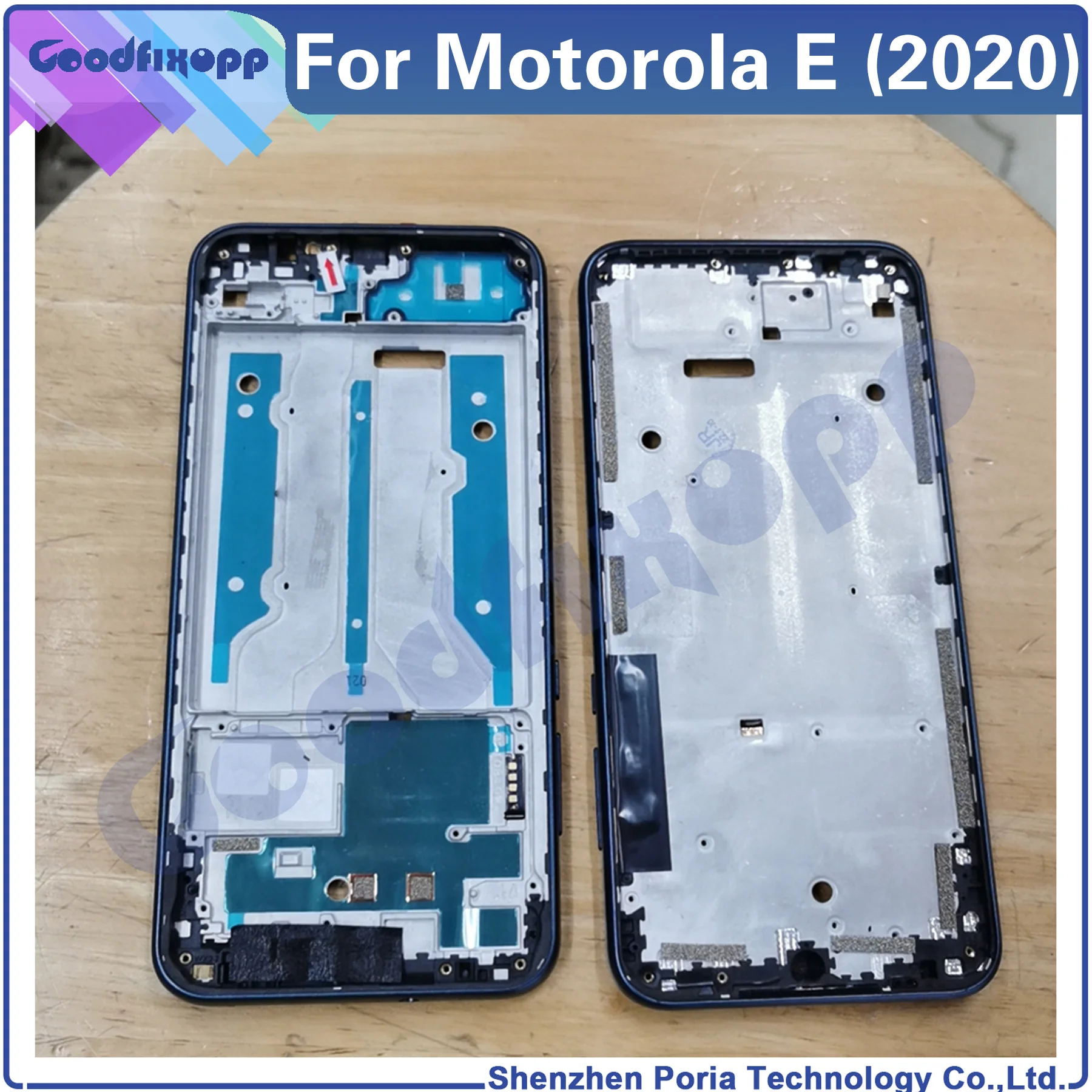 For Motorola Moto E 2020 XT2052DL Front Bezel Frame Middle Plate Housing Board LCD Support Mid Faceplate Repair Parts Replace