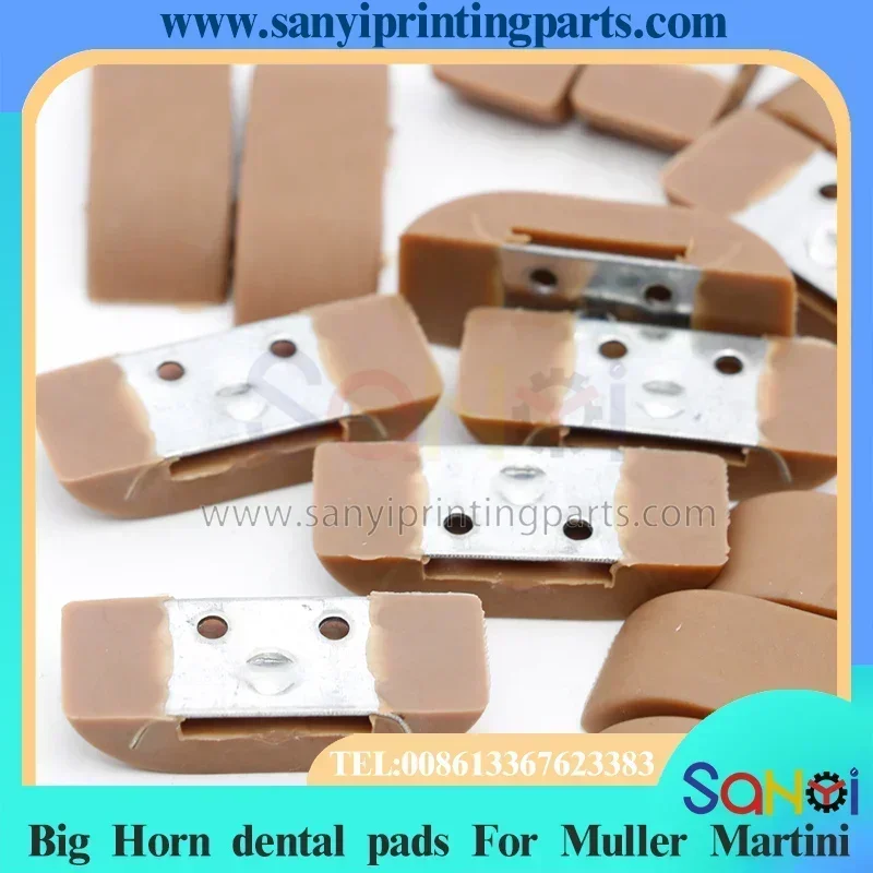 50pieces-muller-martini-big-horn-dental-pads-polyurethane-dental-pads-34x13x8mm-for-printing-machine-parts