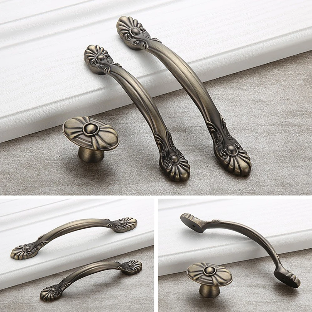 

Antique Retro Kitchen Cabinet Storage Handles Closet Dressers Drawer Wardrobe Vintage Drawer Knobs Door Cabinet Handle