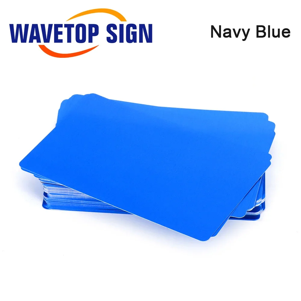 SignkoRay 100 قطعة/الوحدة سمك 0.8 مللي متر بطاقة اسم الأعمال متعدد الألوان سبائك الألومنيوم الصفائح المعدنية لآلة الوسم بالليزر