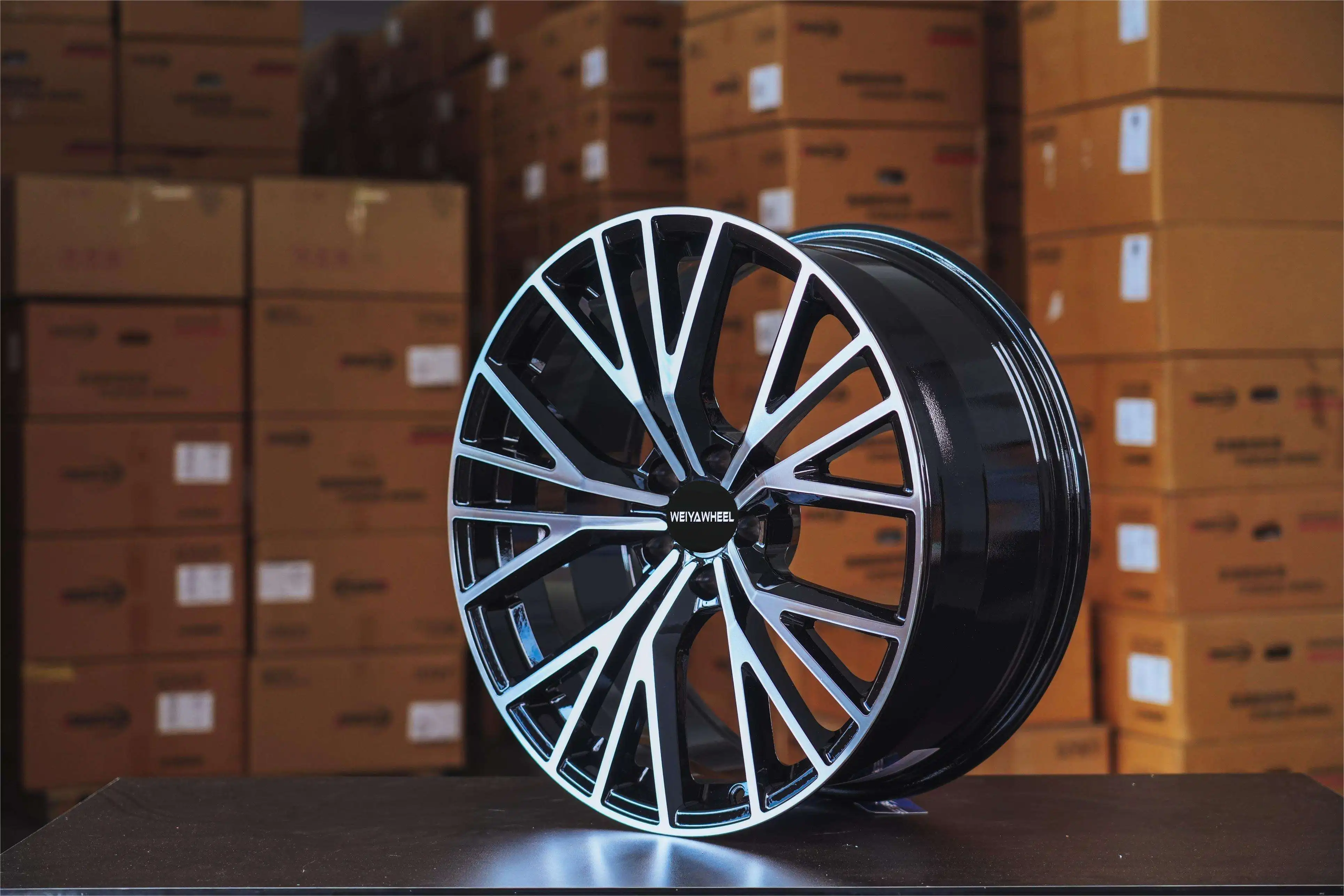 Monoblock Wheel Rim Glossy Black Machine Face Classical Design Available