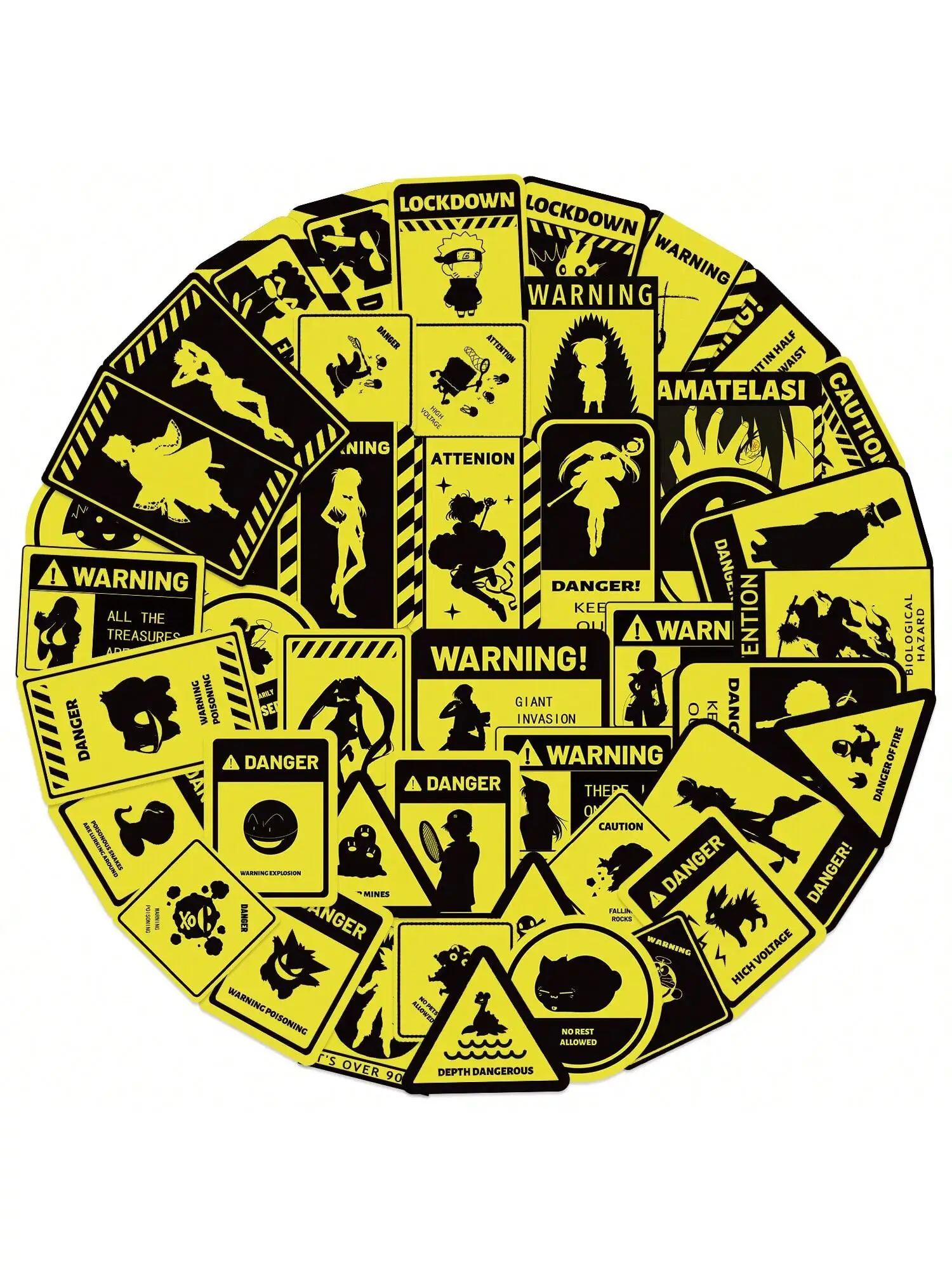 10/30/50PCS Lustige Warnung Aufkleber Gefahr Verbot Zeichen Graffiti Kreative Aufkleber DIY Laptop Kühlschrank Gepäck Telefon fall Geschenk