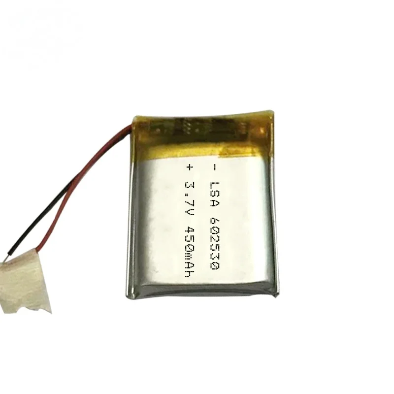 602530 Polymer Lithium Battery 450mAh 3.7V for Over-ear Bluetooth Headphones & Navigators