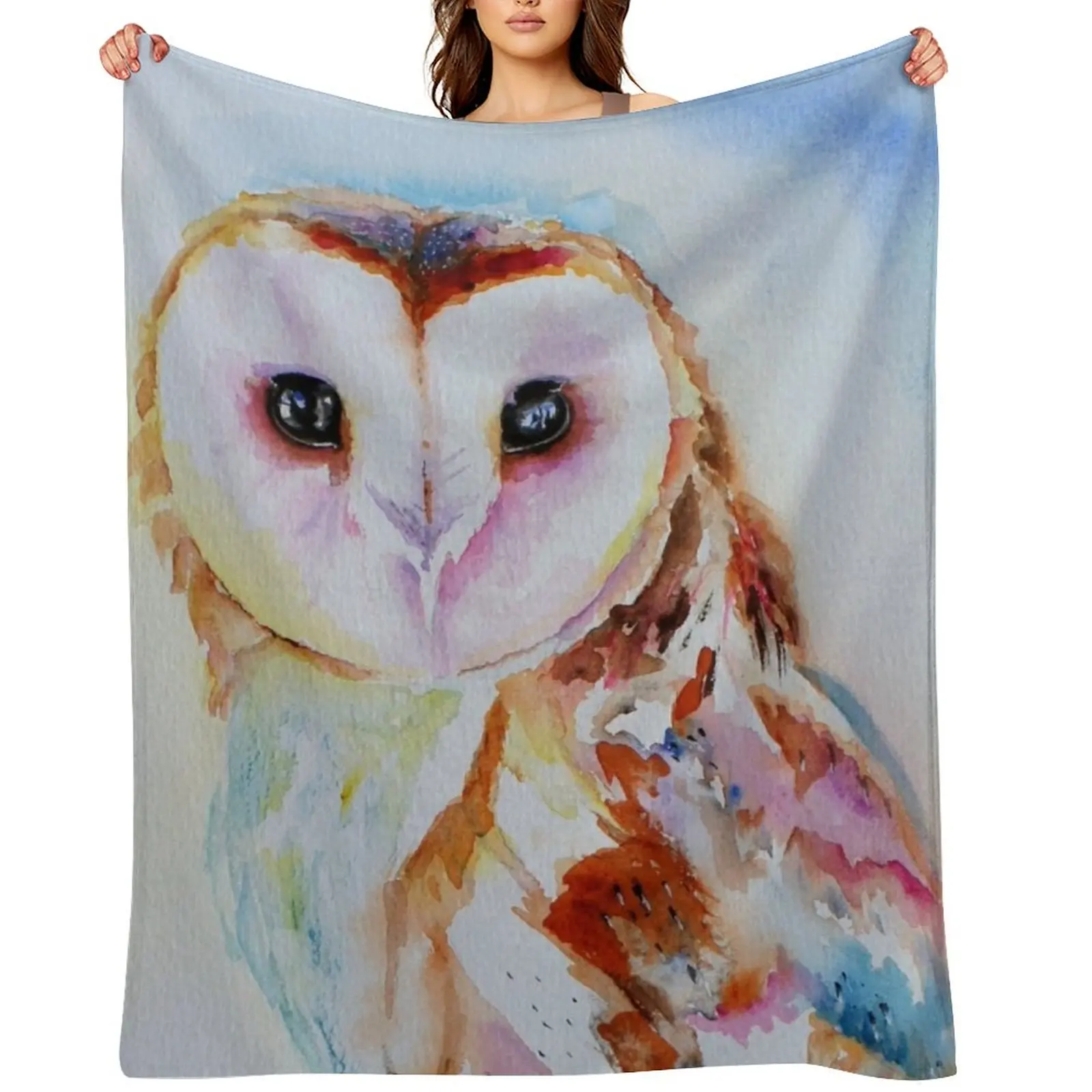 

Barn Owl Throw Blanket Flannel Fabric Retros Baby Summer Beddings Blankets