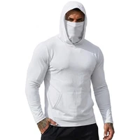 Mens Sun Protection Hooded Tee Quick Dry Long Sleeve Sweatshirt Lightweight Performance Top for Hiking Outdoor Sun Wear Tops 4