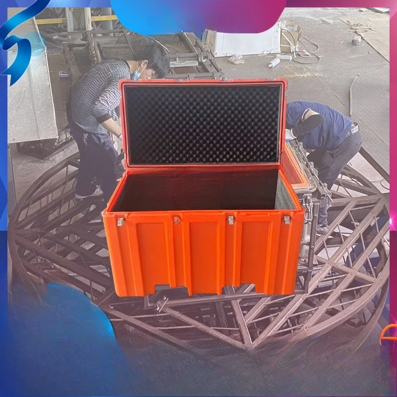 Plastic packing box, rotational molding box, waterproof and moisture-proof, instrument safety protection toolbox