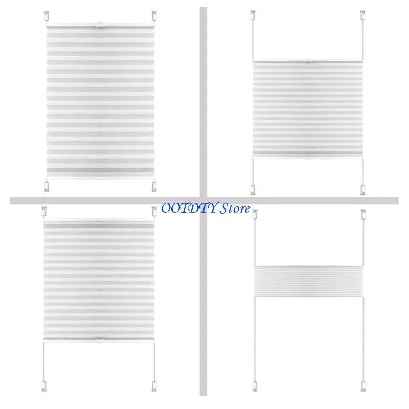 367A 1 Set Pleats Blind Brackets Accessories Kits Easy Installation Rolling Curtain Clamps Support Window Shade Repair Parts