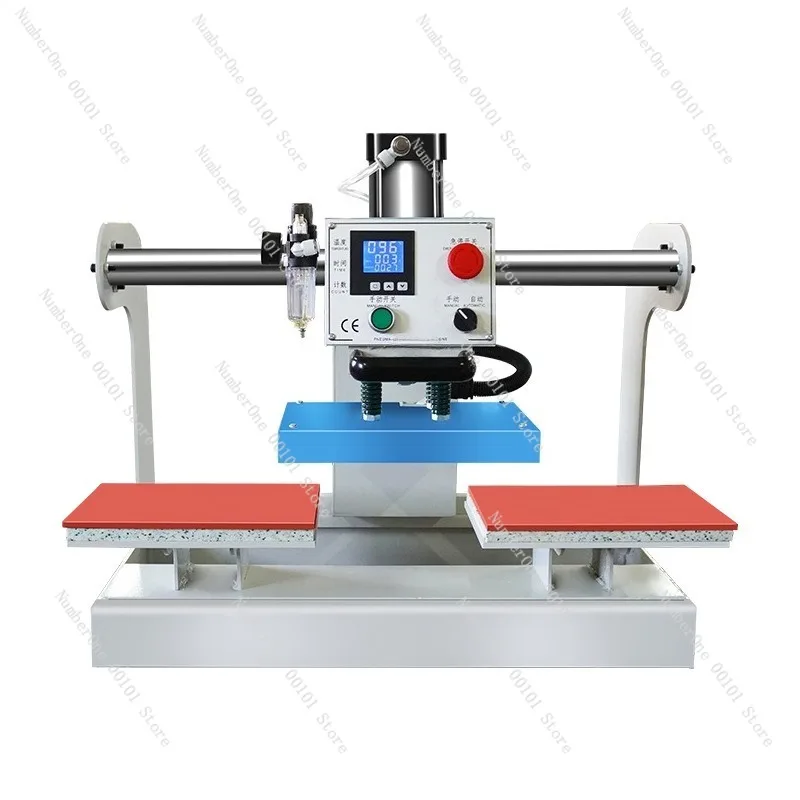 Dual Station Pneumatic Small Heat Press Machine for Clothing Heat Transfer Label Logo Printing T Shirt Hoodie Garment Tag