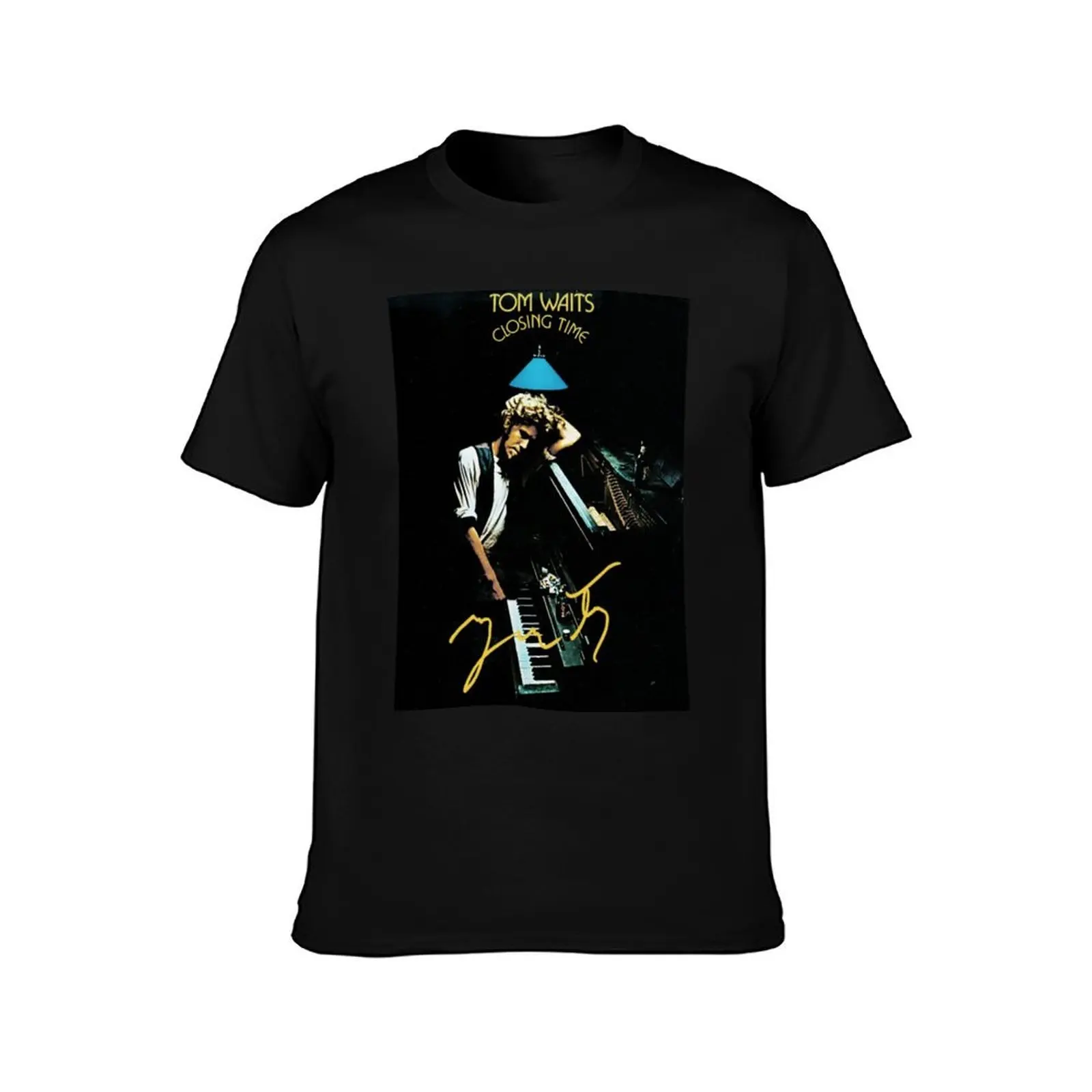 Tom Waits Closing Time T-Shirt Simple Solid Color Crew Neck Tee T-Shirt