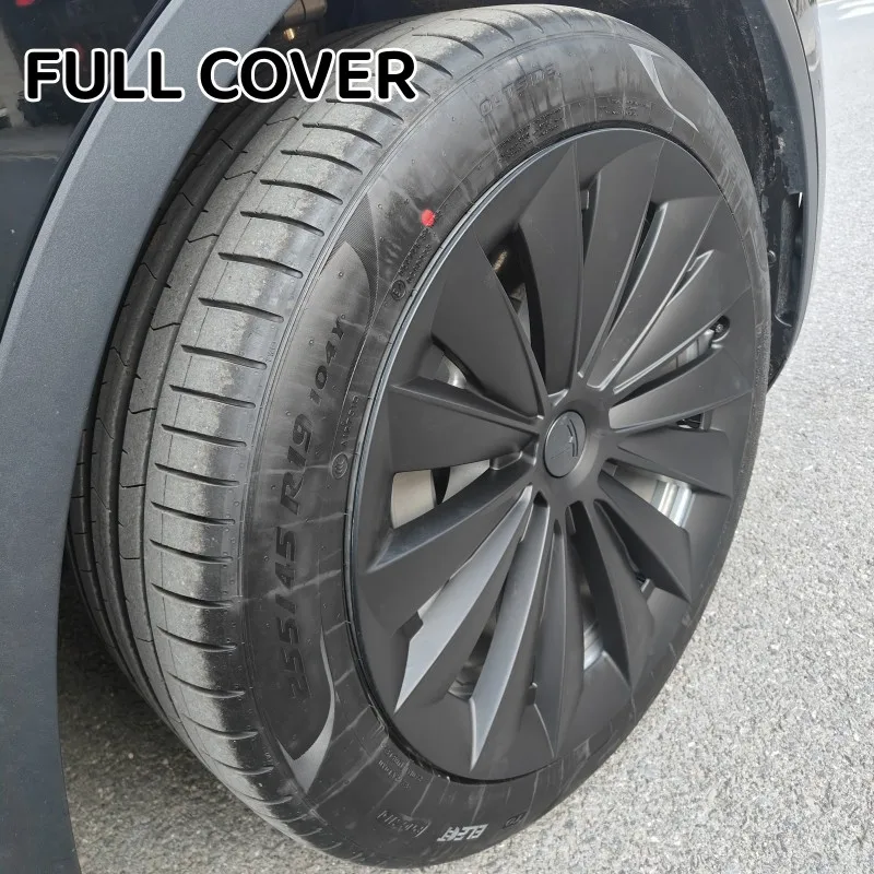 4PCS 19Inch Wheel Caps Replacement Hub Cap Performance Automobile Wheel Hubcap Full Rim Cover For Tesla Model Y 2023 Accessories