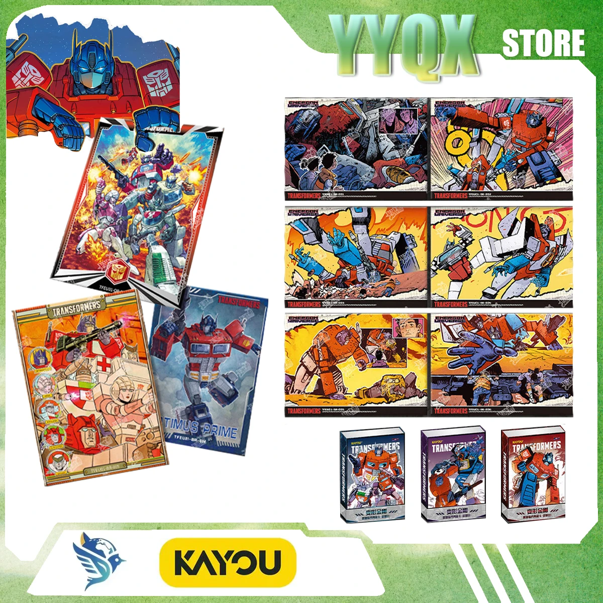 

KAYOU 2026 Новые Трансформеры ‌ Коллекционная карточка Оптимус Прайм и Бамблби: Анимационные персонажи, мультфильмы, комиксы, сюрприз