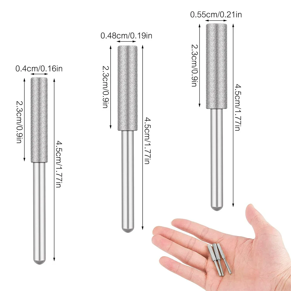 4/4.8/5.5Mm Chainsaw Sharpener ชุดเครื่องบดเจาะเครื่องมือเครื่องบด Sharpener ตัด Diy ขัด Gadget