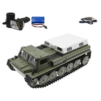 WPL E-1 1/16 RC Tank 2.4G Full Scale Tracked Transport Vehicle 4WD Tracked Remote Control Vehicle Children Toy Gift