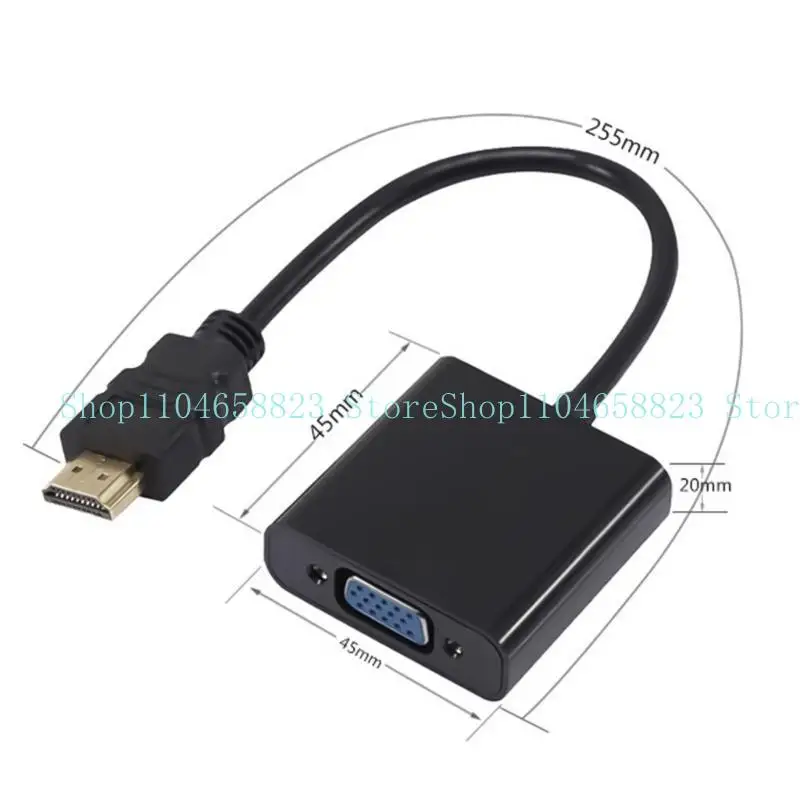 652F 1080p HDMIS Maschio VGA convertitore femmina HDMIS in Adapter VGA con supporto Audios per video e giochi per laptop PC