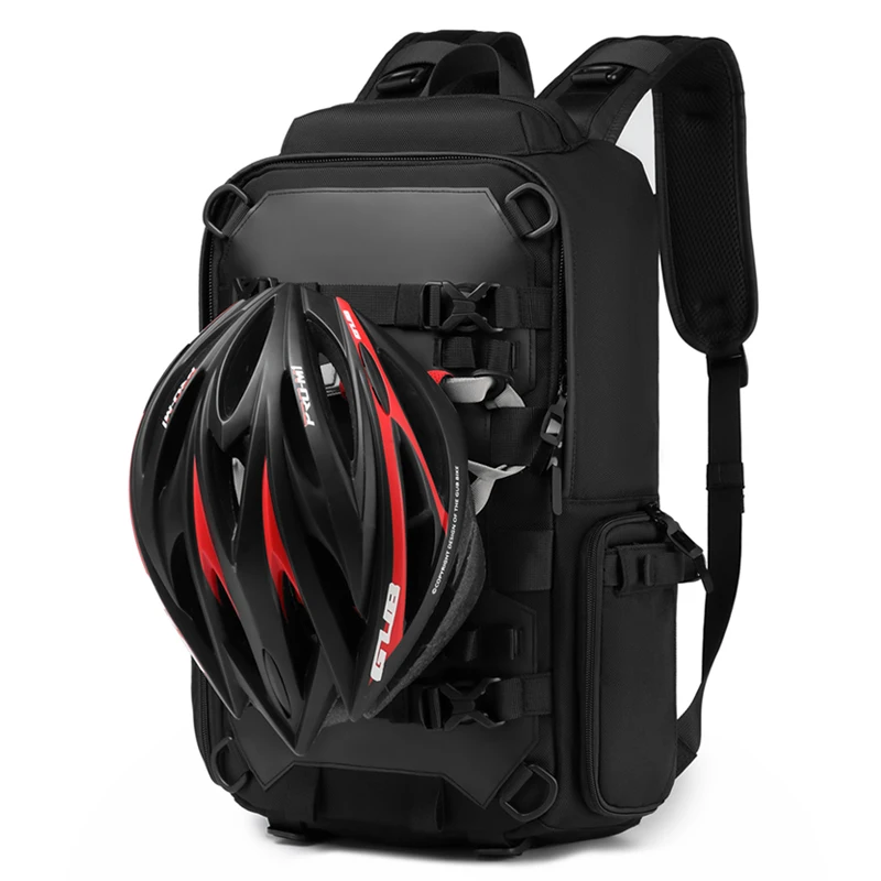 Imagem -02 - Mochila para Laptop de 173 Polegadas Mochila de Viagem de Nylon para Homens à Prova Dágua Ciclismo Esportes Motocicleta Capacete