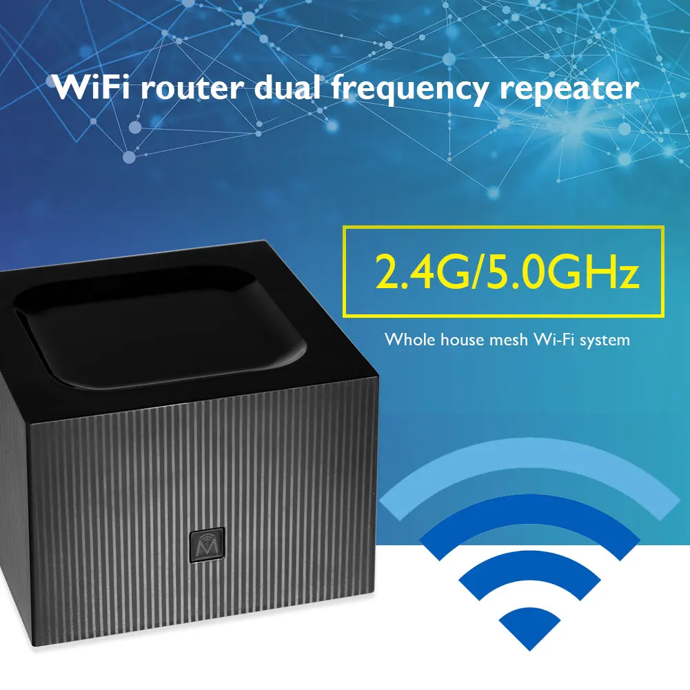 Mesh WiFi ระบบ 1200Mbps เครือข่าย Wi-Fi เครือข่ายภายในบ้าน,Dual Band 2.4Ghz 5Ghz WiFi Router/Extender