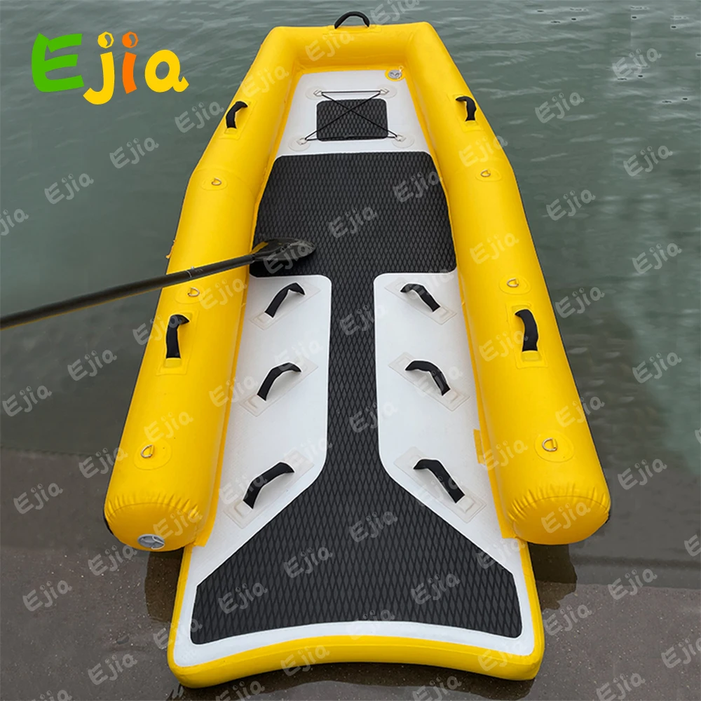 3/6 Person Inflatable Rescue Boat Water Rescue Board Drop Stitch Floor Inflatable Jet Ski Sled Life Guard Boat For Rescue