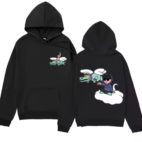 Singer Junior H Sad Boyz Printed Hoodie Men Women Clothing Fashion Oversized Vintage Hip Hop Sweatshirts Black Fleece Pullover