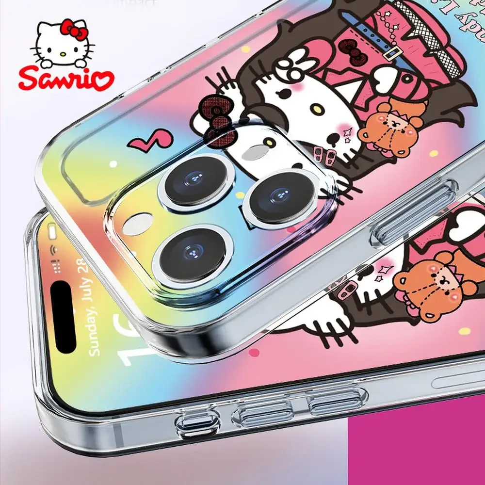 เคสโทรศัพท์ Hello Kitty Iphone 16/15/14/13/12/11/x/xs/xs Max/pro Max Girls Iphone 16 Pro Max เคส Sanrio Hellokitty สีชมพู 2025 ใหม่