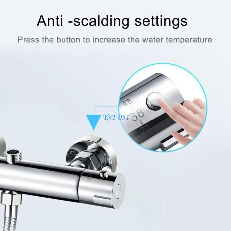 

E15A Thermostatic Shower Mixer Modern Brass Valves for Accurate Temperature Balance