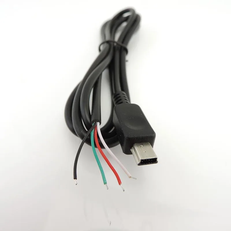 2pin 4pin Mini USB Male Jack Power Cable 5Pin DIY Charging Data Transmission Connector Welding 1m Wire 2 4 Core