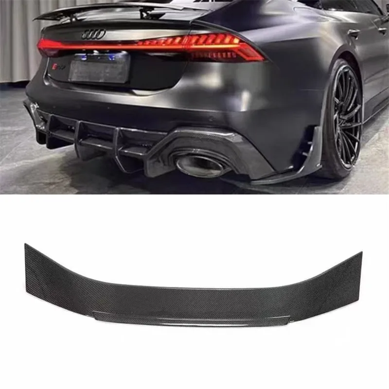 

For Audi RS7 S7 A7 2019-2026 Real Dry Carbon Fiber Tail Wing Wing Rear Trunk Lip Car Accessories Refit Decoration Spoiler Kit