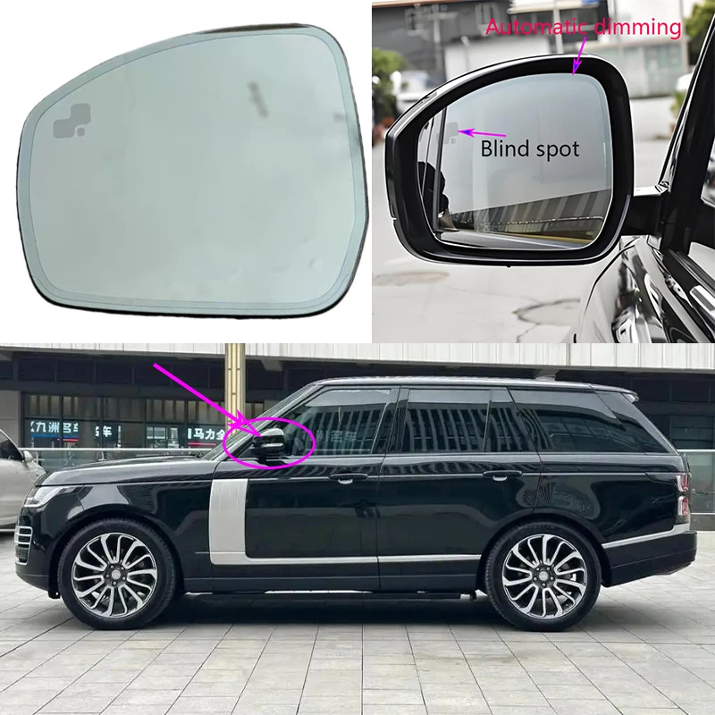 Car Left/Right Side Heated blind spots Automatic dimming Mirror Glass For Range Rover/Sport Discover 2013-2022
