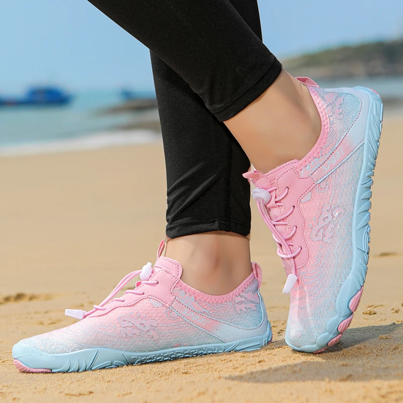 أحذية النساء أكوا المنبع الخوض أحذية رياضية المياه سريعة الجافة الشاطئ حافي القدمين في الهواء الطلق المنبع الخوض الرياضات المائية أحذية السباحة 35-4